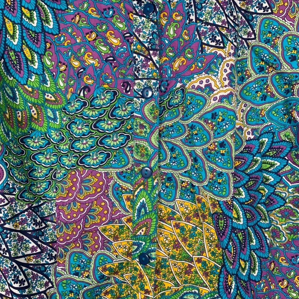 Norm Thompson Escape the Ordinary Colorful Blouse Size 1X - Picture 3 of 10
